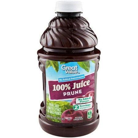 Great Value 100% Prune Juice, 48 Fl. Oz.