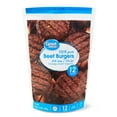 thumbnail image 1 of Great Value 100% Pure Beef Burgers, 85% Lean/15% Fat, 3 lbs, 12 Count (Frozen), 1 of 8