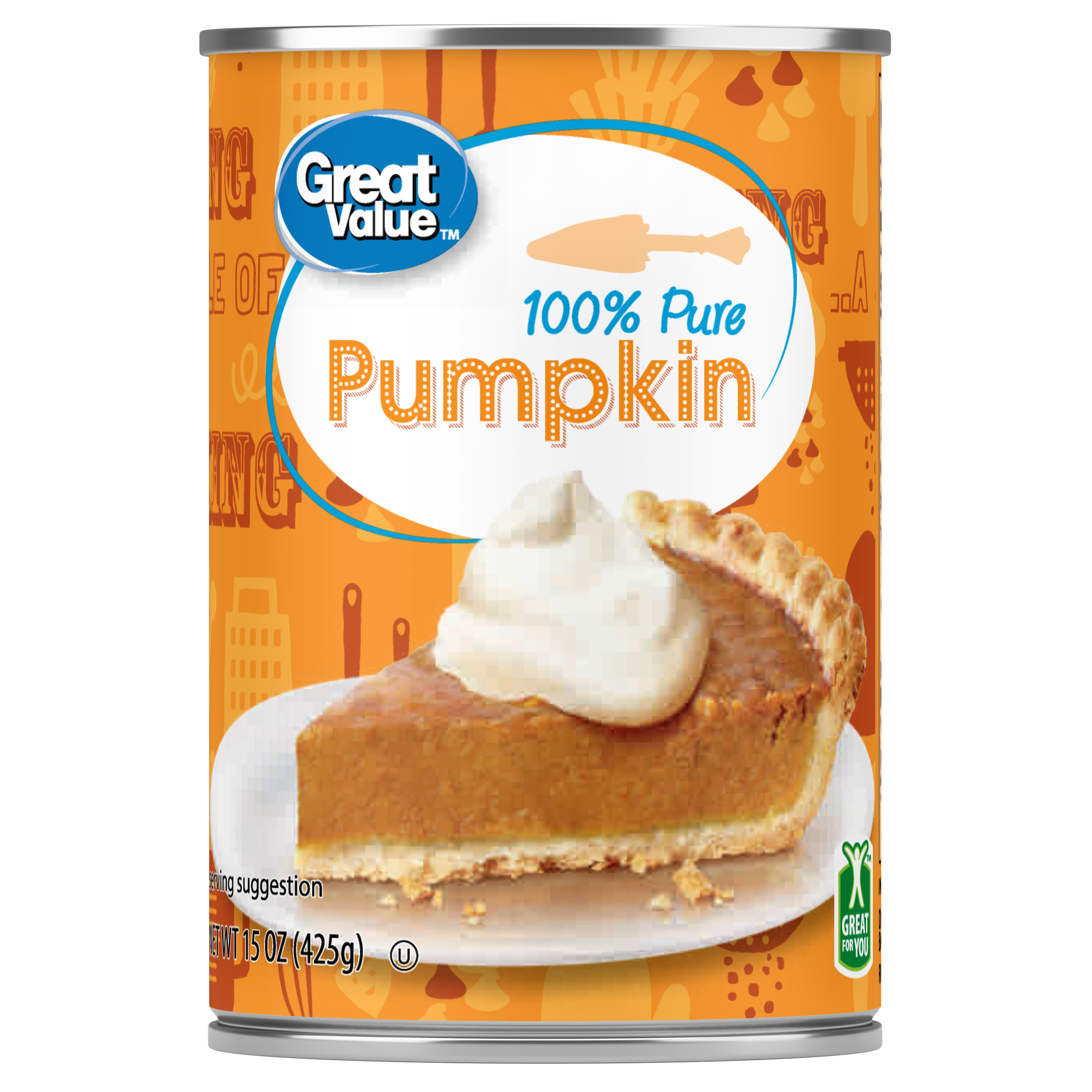 Great Value 100% Pure Pumpkin, 15 oz - image 1 of 9
