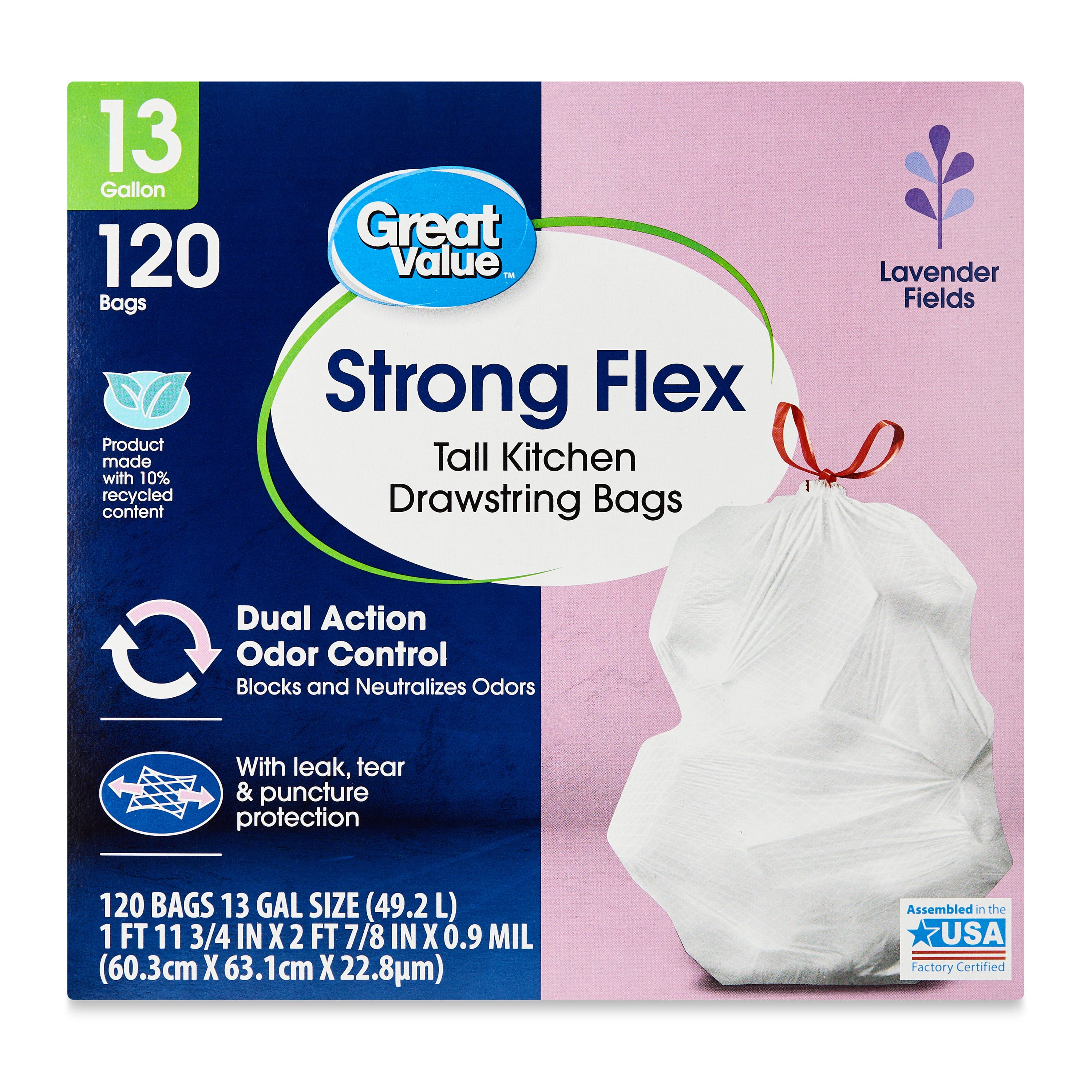 If You Care Recycled Tall Kitchen Drawstring Trash Bags 12 ct; 13