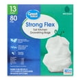 Great Value 13Gallon Drawstring Strong Flex Tall Kitchen Trash Bags