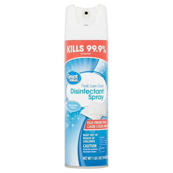 Great Value Disinfectant Spray, Fresh Linen Scent, 19 oz