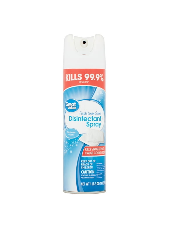 Great Value 19oz Disinfectant Spray Fresh Linen Scent