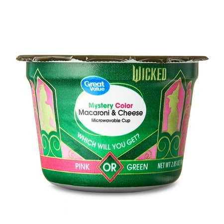 Great Value 2.05 oz Wicked Mystery Color Macaroni and Cheese Cup Shelf Stable