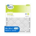 thumbnail image 1 of Great Value, 20x24x1, MERV 8 GOOD HVAC Air and Furnace Filter, Captures Dust, 4 Filters, 1 of 11