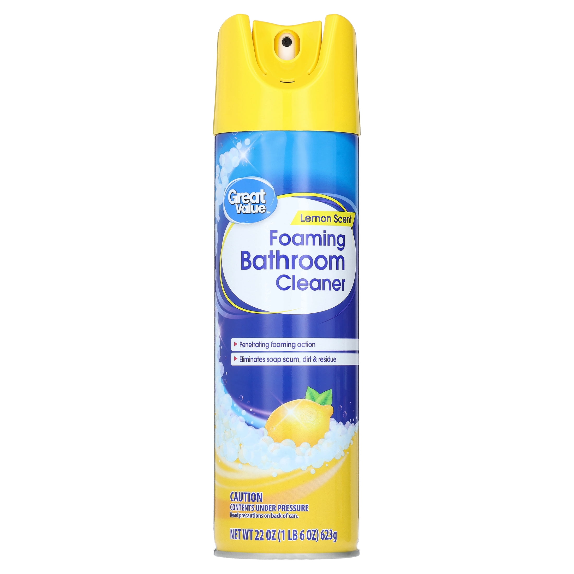 Great Value 22 oz Foaming Bathroom Cleaner Lemon Scent for