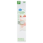 Great Value 25% Plant-Based Compostable Gallon Bags, 20 Count
