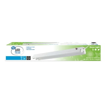 Great Value 2ft LED Grow Light, 14W Full Spectrum, Linkable with Integrated Receptacle (up to 10 Units) - Single Pack