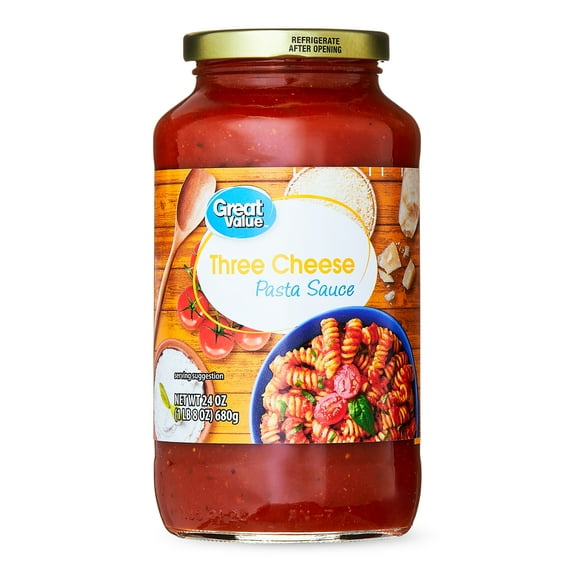 Great Value 3 Cheese Pasta Sauce, 24 oz