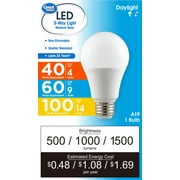 Great Value 3-Way A19 LED Light Bulb, 40/60/100 Watts Tunable, Daylight, E26 Medium Base (1 Pack)