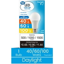 Great Value 3-Way LED Light Bulb, A19 40/60/100 Watts Daylight Selectable Bulb in E26 Medium Base