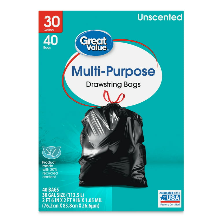 Solimo 30-Gallon Drawstring Trash Bags 50-Count Only $4.94 Shipped on