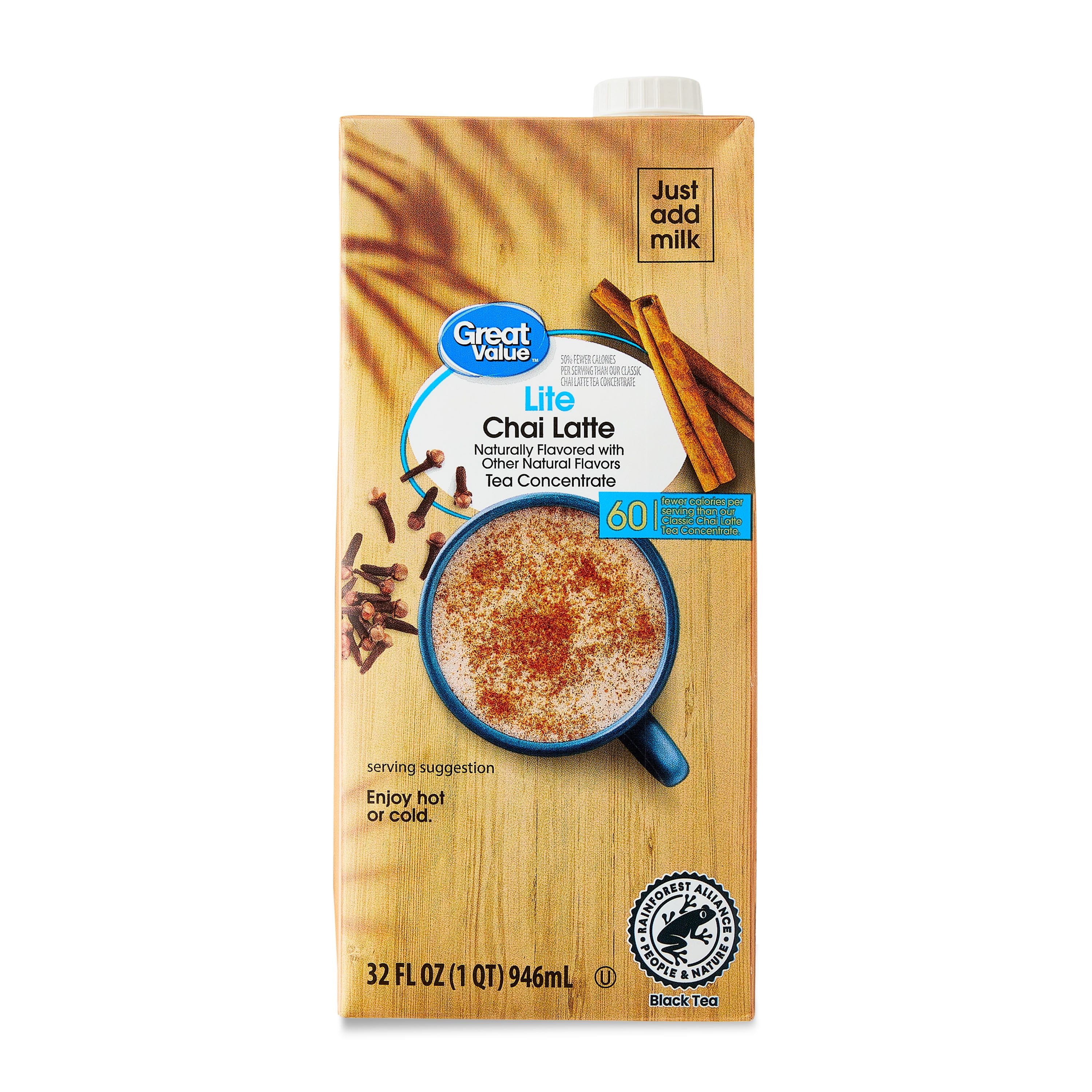 Great Value Lite Chai Latte Tea Concentrate, 32 fl oz