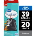 thumbnail image 1 of Great Value 39-Gallon Drawstring Lawn & Leaf Trash Bags, 20 Bags, 1 of 9