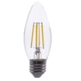 thumbnail image 1 of Great Value B10 LED 4.5W (60W Equivalent) Daylight E26 Medium Base Clear Glass Decorative Light Bulbs, Dimmable, 4 Pack, 1 of 2