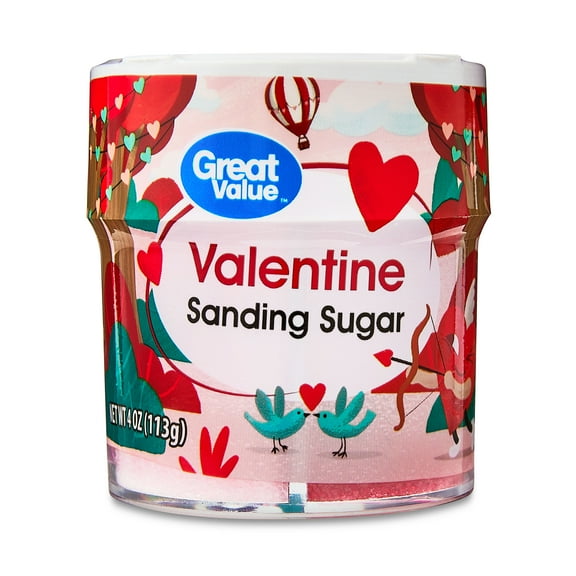Great Value 4-Cell Valentine's Day Sanding Sugar, 4 oz