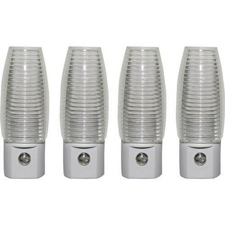 Great Value 4-Pack LED Automatic Light-Sensing Night Light, Soft White, 3.55in by 1.8797