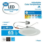 Great Value 6" 5CCT LED Recessed Retrofit Downlight Dimmable