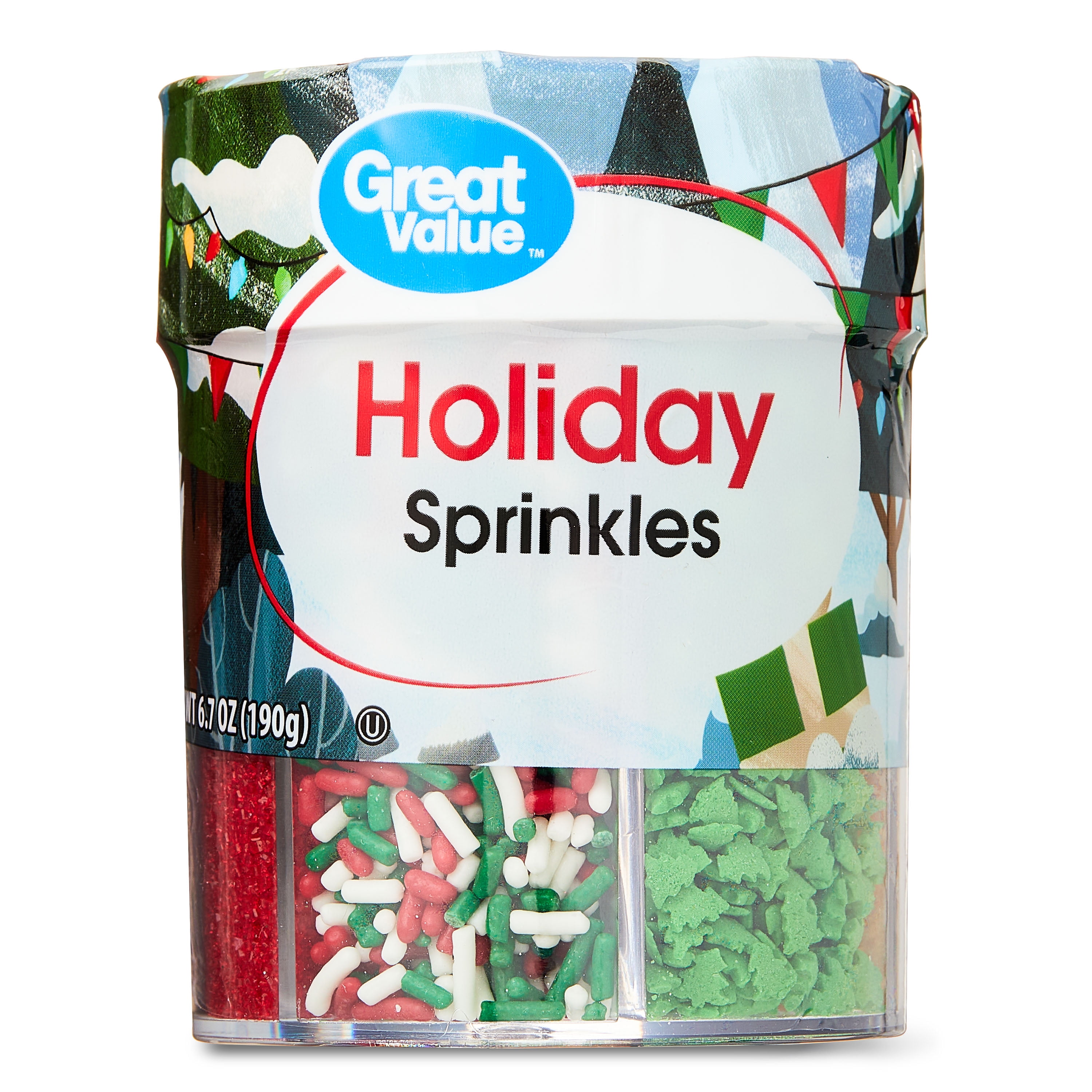 Great Value 6-Cell Holiday Sprinkle Assortment, 6.7 oz