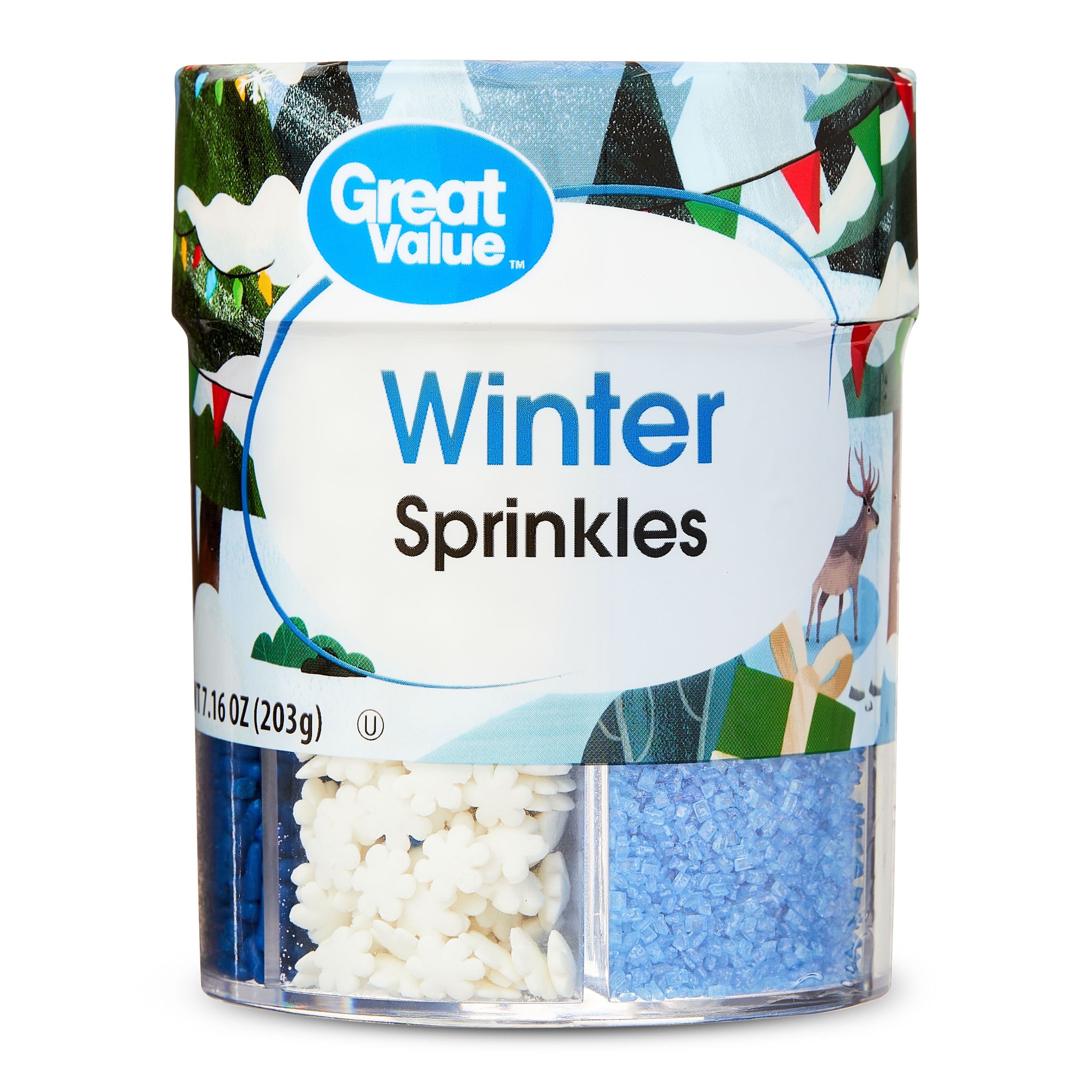 Great Value 6-Cell Winter Sprinkle Assortment, 7.16 oz
