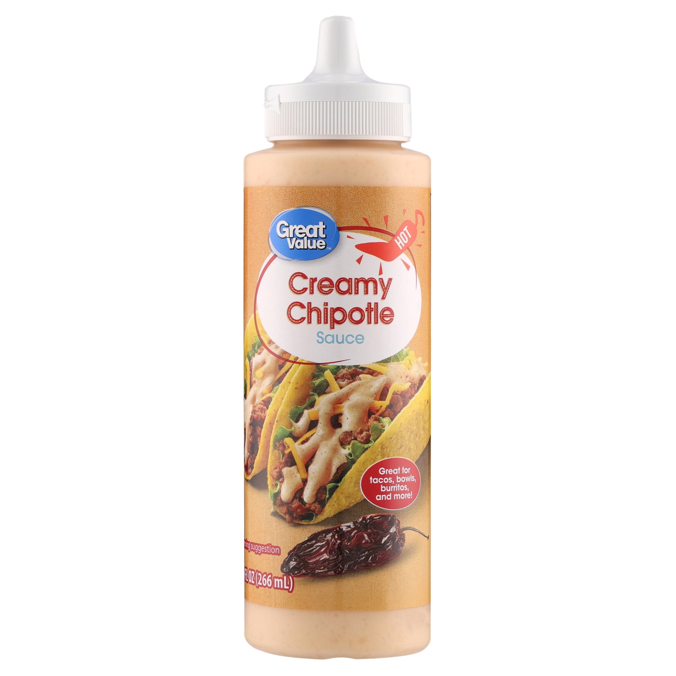 Great Value Creamy Chipotle Sauce, 9 fl oz Bottle