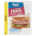 thumbnail image 1 of Great Value 97% Fat Free Cooked Ham, 28 oz Bag, Deli Sliced, 1 of 7