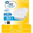 thumbnail image 1 of Great Value A19 LED 9W (60W Equivalent) Soft White E26 Medium Base General Purpose Light Bulbs, Dimmable, 12 Pack, 1 of 13