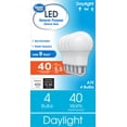 thumbnail image 1 of Great Value A19 LED Light Bulbs, 40 Watts Eqv, Daylight, General Purpose, 9 Year, Medium Base, 4 Pack, 1 of 10