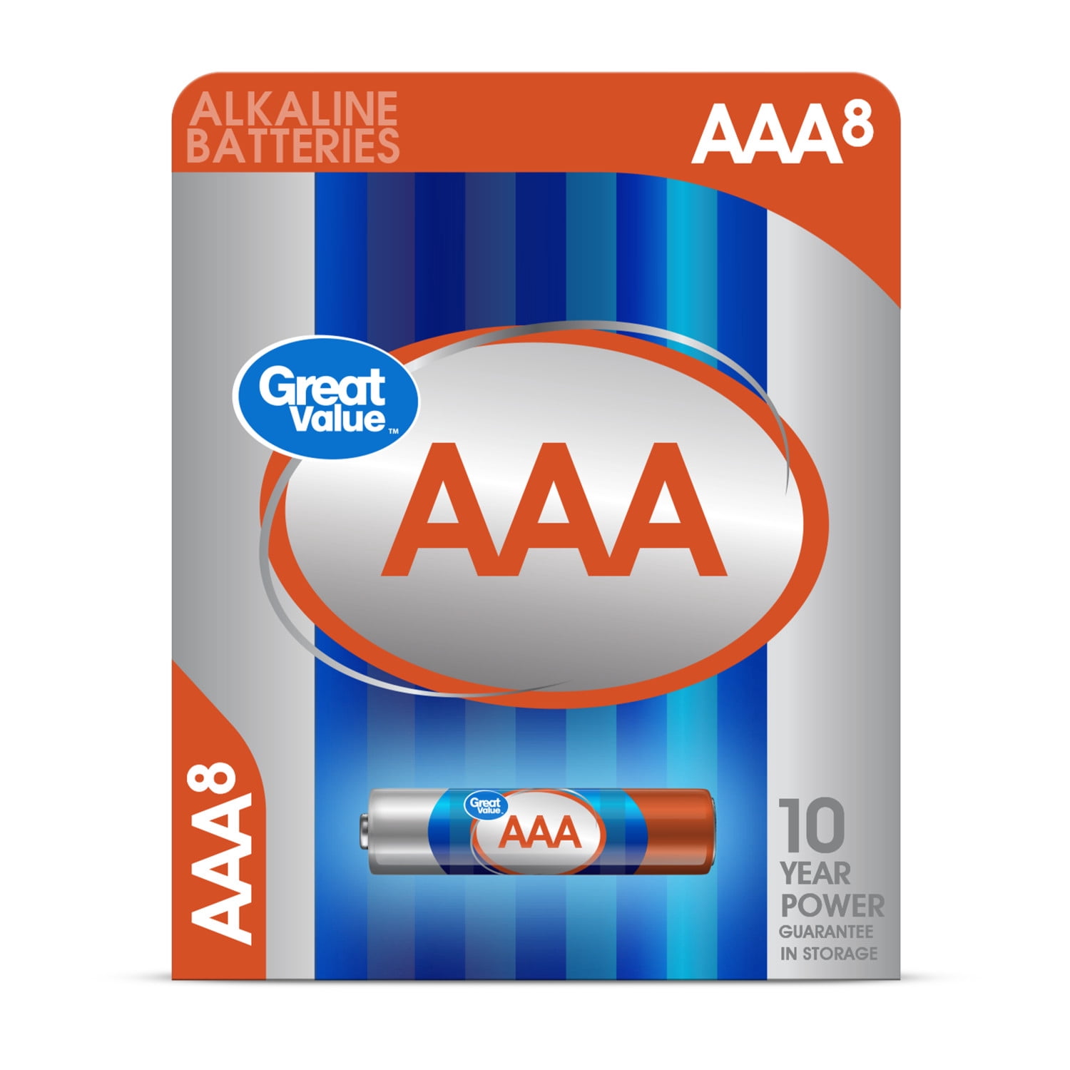 Great Value AAA Alkaline Batteries 16 Pack
