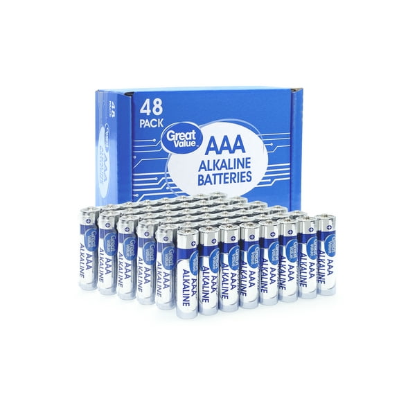 Great Value AAA Alkaline Battery 48-Pack