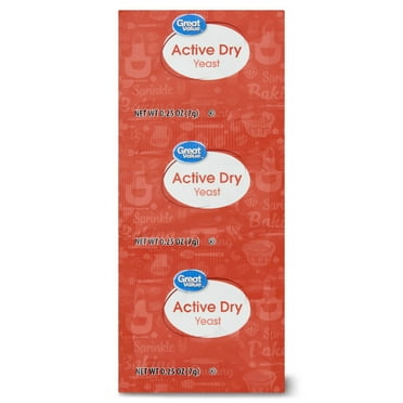 Great Value Active Dry Yeast, 0.25 oz, 3 Count