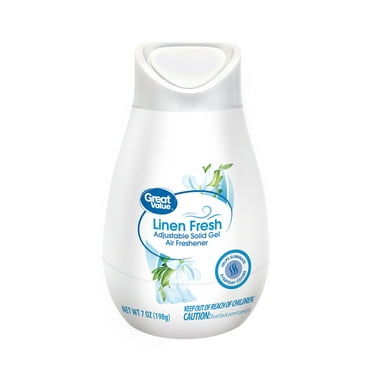 Great Value Adjustable Solid Gel Cone Air Freshener, Linen Fresh, 7 oz