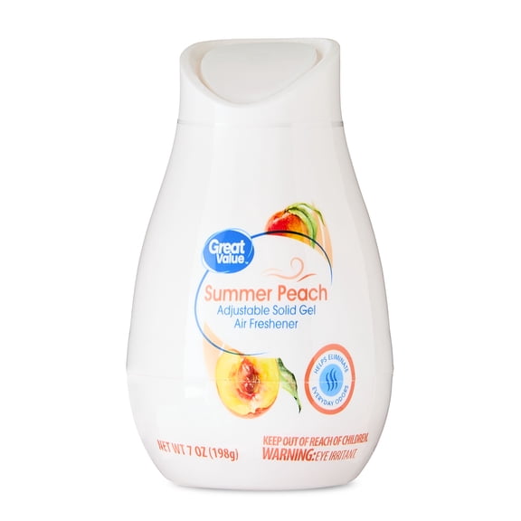Great Value Adjustable Solid Gel Cone Air Freshener, Summer Peach, 7 oz
