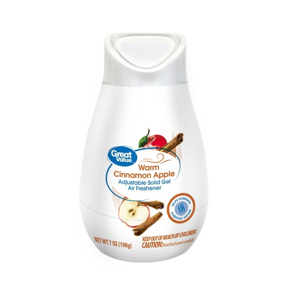 Great Value Adjustable Solid Gel Cone Air Freshener, Warm Cinnamon Apple, 7 oz