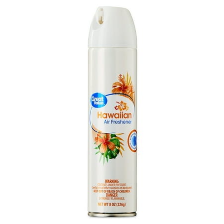 Great Value Aerosol Air Freshener, Hawaiian, 8 oz
