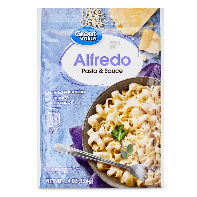 Great Value Alfredo-Style Pasta and Sauce, 4.4 oz