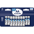 Great Value Alkaline AA Batteries, 16 Count