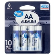 Great Value Alkaline AA Batteries (8 Count)
