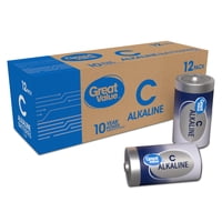 12-Pack Great Value Alkaline C Batteries