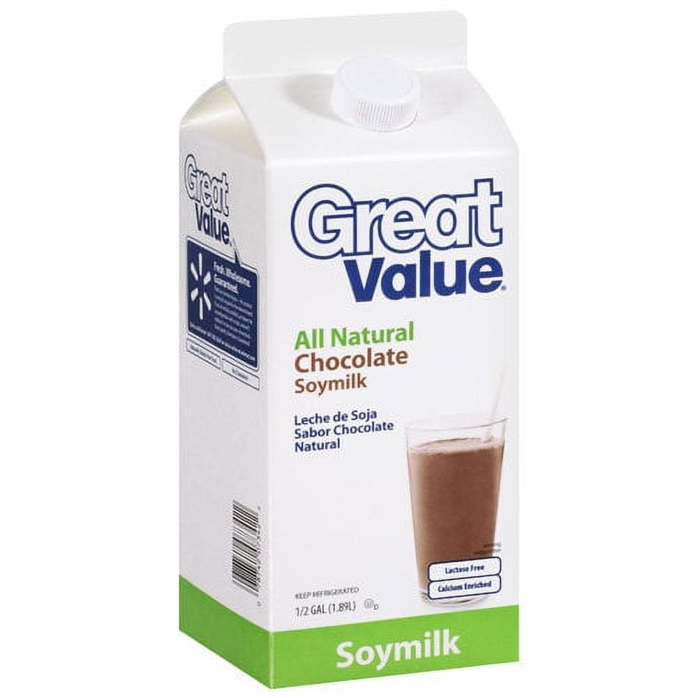 Great Value All Natural Chocolate Soymilk, Half Gallon