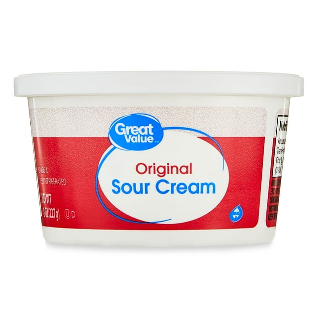 Great Value All Natural Sour Cream, 8 oz