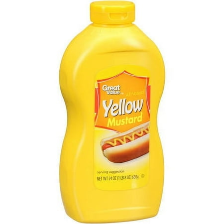 Great Value All Natural Yellow Mustard, 24 oz