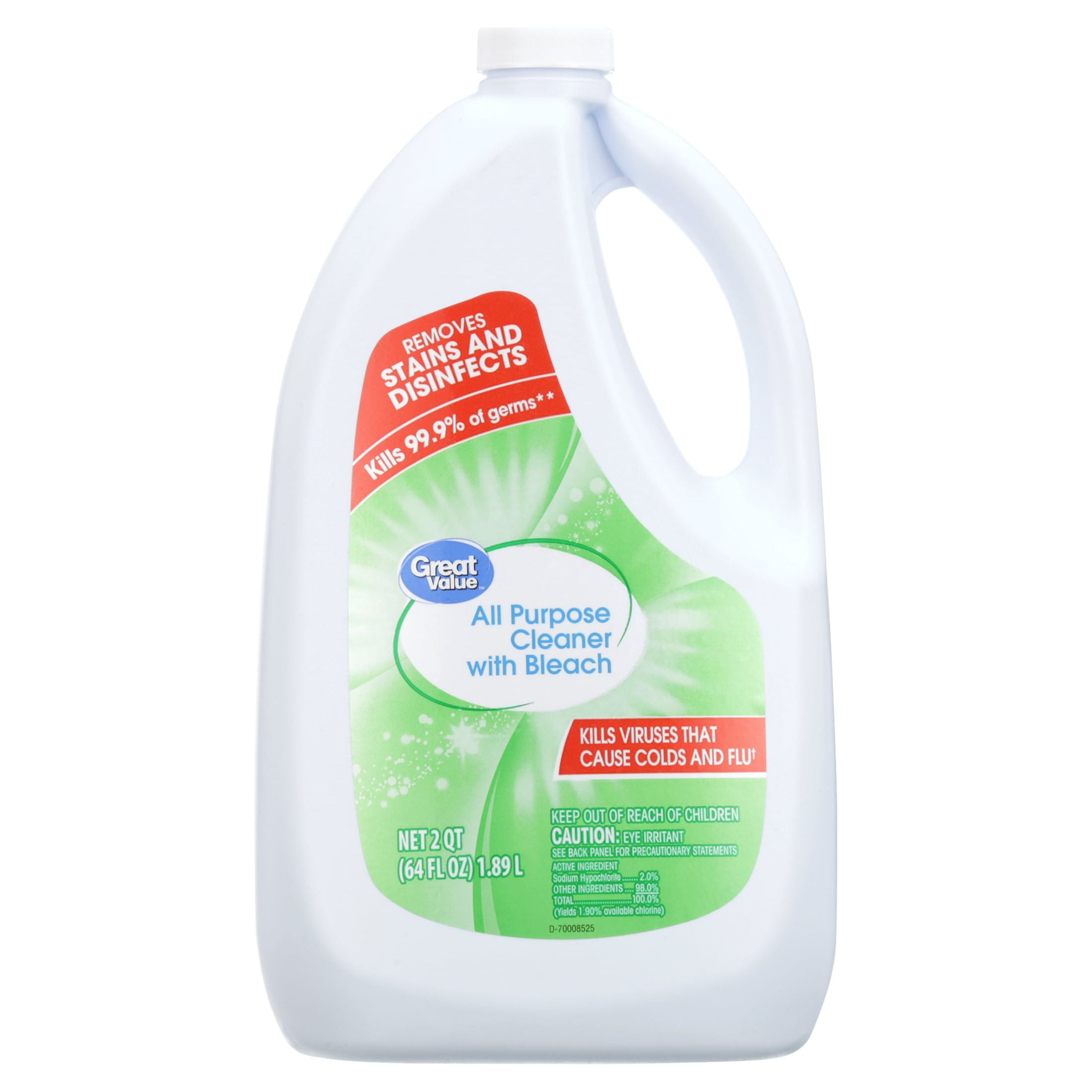 Great Value All Purpose Cleaner with Bleach, 64 fl oz Refill