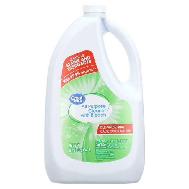 Great Value All Purpose Cleaner with Bleach, 64 fl oz Refill