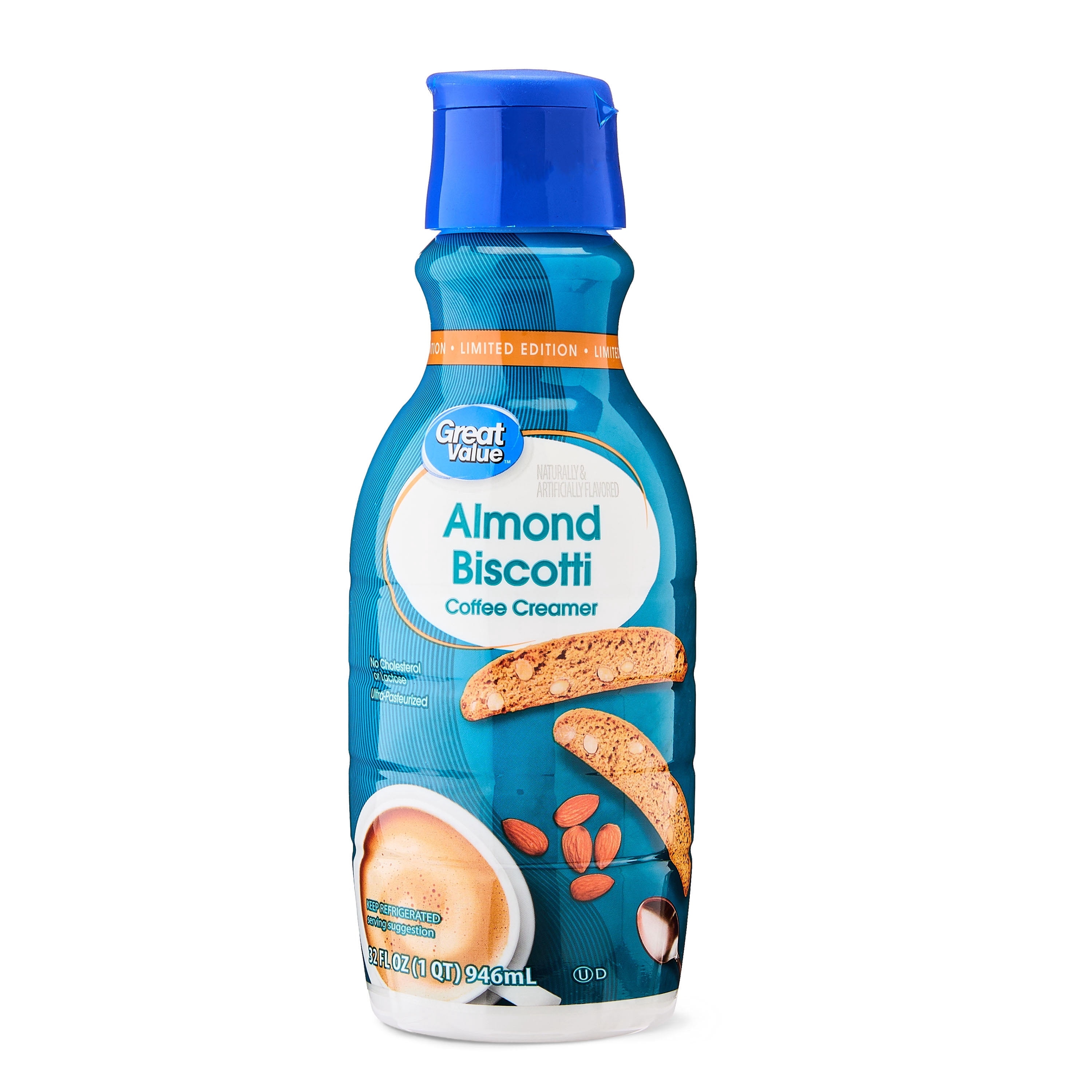 Great Value Almond Biscotti Non-Dairy Coffee Creamer, 32 oz
