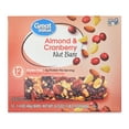 Great Value Almond & Cranberry Nut Bars, 16.9 oz, 12 Count