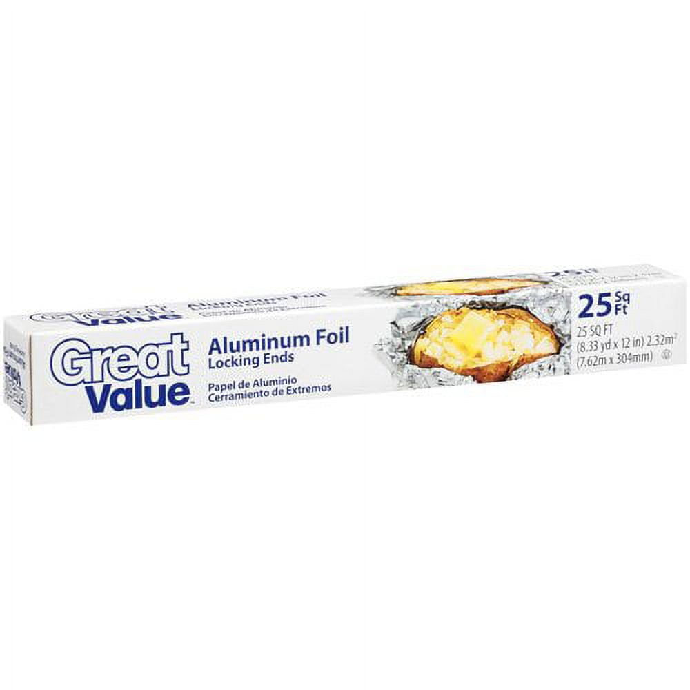 Great Value Aluminum Foil, 25 Sq Ft