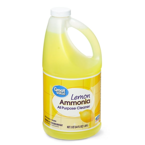 Great Value Ammonia All Purpose Cleaner, Lemon, 64 fl oz