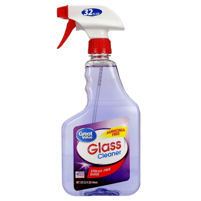 Great Value Ammonia Free Glass Cleaner, 32 fl oz