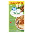 thumbnail image 1 of Great Value Apples and Cinnamon Instant Oatmeal, 1.23 oz, 20 Count, 1 of 10